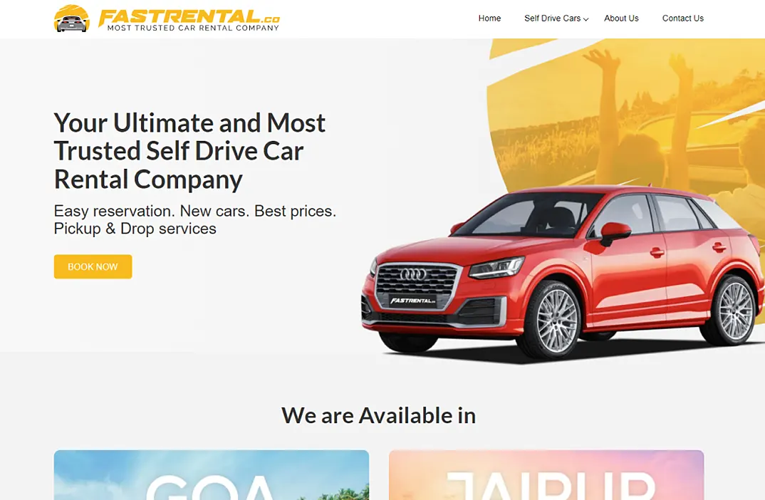 Car Rental Website Image