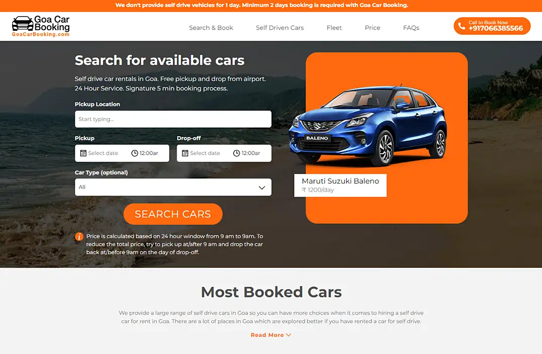 Goa Car Booking